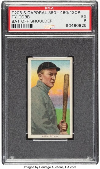57095: 1909-11 T206 Sweet Caporal 350-460/42OP Ty Cobb