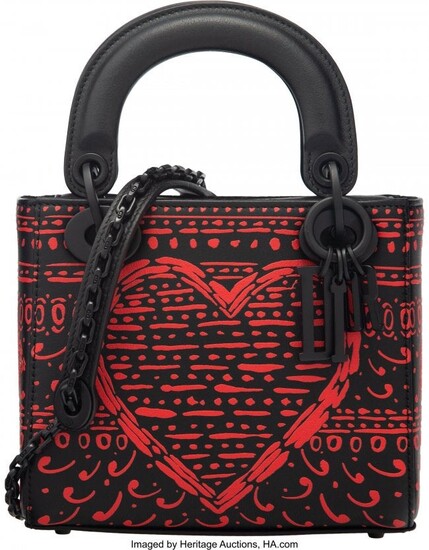 58195: Christian Dior Limited Edition Red & Black Leath