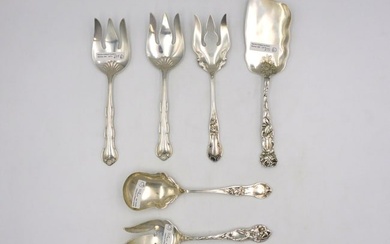 (6) sterling silver serving pieces to include