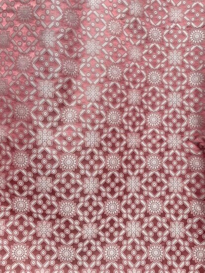 600 x 130 cm Precious magnificent double-sided damask fabric from San Leucio - Cotton, Silk - 2019