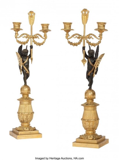 61095: A Pair of French Louis Phillipe Gilt and Patinat