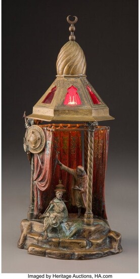 61395: A Franz Bergman Cold Painted Bronze Figural Lamp
