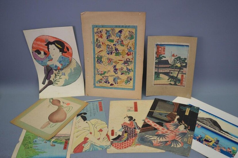 9 Japanese prints