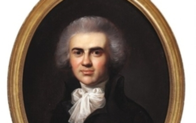 Jens Juel: Portrait of Dr. Jean Monod (Geneva 1765 - Paris 1836). 1793/1794. Unsigned. Oval. Oil on canvas. 70 x 55 cm.