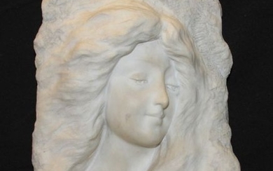 LEBRUN (XIXème). Sculpture en marbre de carrare fi…