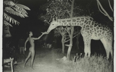 PETER BEARD (B. 1938), Maureen Gallagher and a night feeder at Hog Ranch for 'Last word from Paradise', Feb. 1987