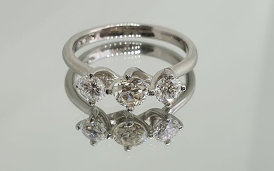 950 Platinum - Ring - 0.45 ct Diamond - Diamonds