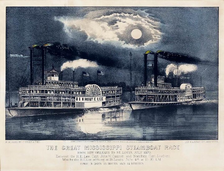 Currier and Ives Great Mississippi Steamboat Race