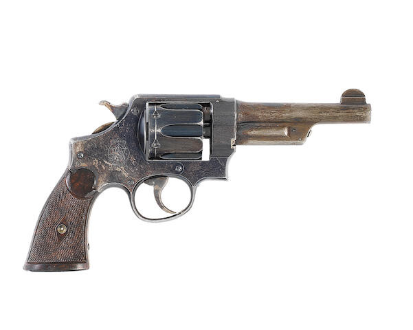 A .44 (S&W Special) 'Triple Lock Hand Ejector' revolver by Smith & Wesson, no. 1722