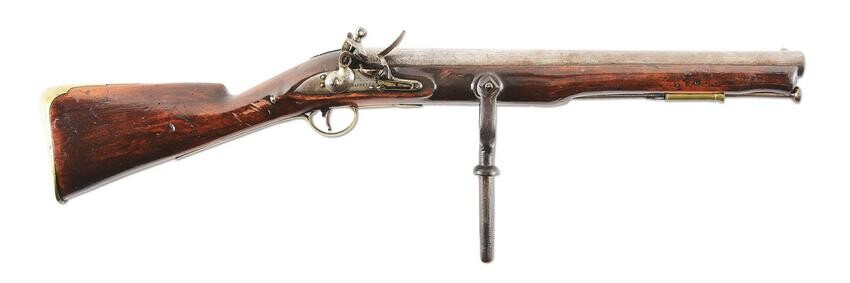(A) BARNETT FLINTLOCK ESPIGNOLE OR SWIVEL GUN, C. 1812.