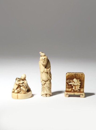 A COLLECTION OF EIGHT JAPANESE NETSUKE EDO PERIOD AND LATER,...
