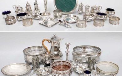 A Collection of Assorted Silver and Silver Plate, the silver...