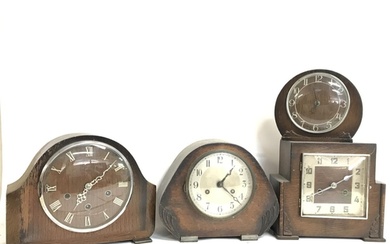 A Collection of mid 20th century mantle clocks including Smi...