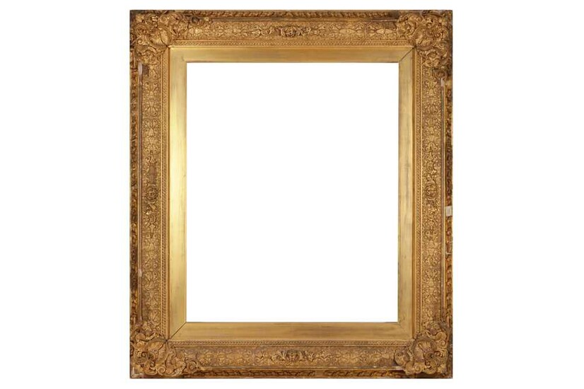 A FRENCH 19TH CENTURY RÉGENCE STYLE GILDED COMPOSITION FRAME