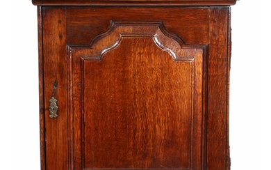 A George II oak table-top spice cupboard, circa 1750 and lat...