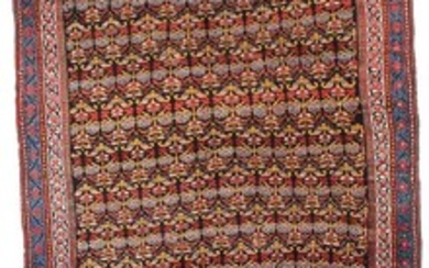 SOLD. A Kurdish gallery carpet, Persia. All over design of stylized flowers. First half 20th century. 410 x 162 cm. – Bruun Rasmussen Auctioneers of Fine Art
