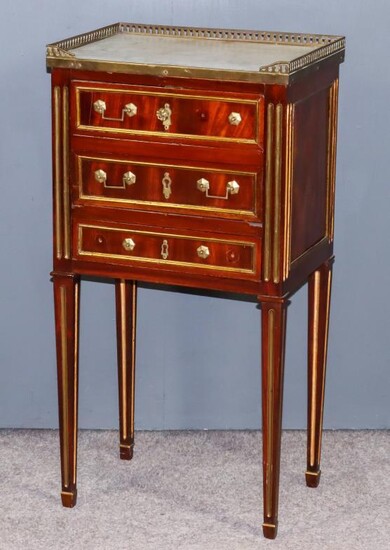 A Late 19th/Early 20th Century French Mahogany and Brass...