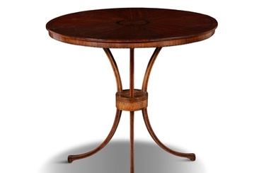 A MAHOGANY AND SATINWOOD INLAID CENTRE TABLE, LATE 18TH CENT...