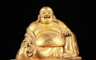 A Magnificent Gilt-Bronze Figure Of Maitreya