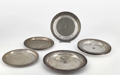 A Mixed Lot of Three Sets of Silver Plates