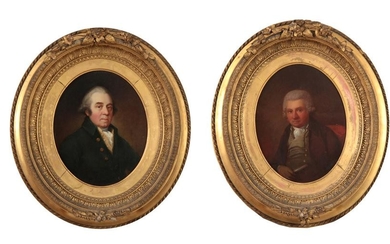 A PAIR OF EARLY 19TH CENTURY OIL ON CANVAS OF GENT