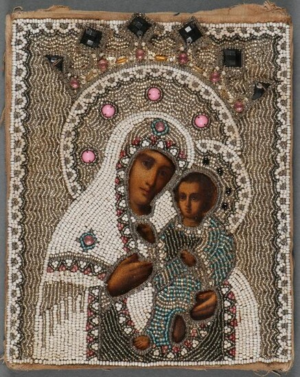 A RUSSIAN ICON OF THE SMOLENSK MOTHER OF GOD, 19T