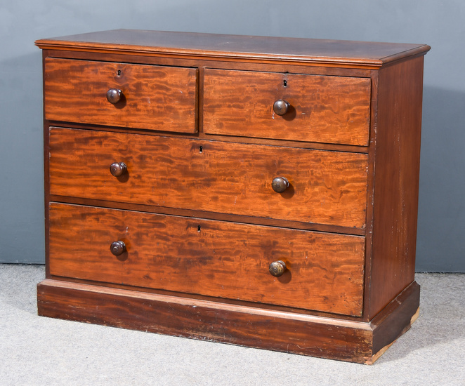 A Victorian Mahogany Chest of Drawers, with moulded edge to...