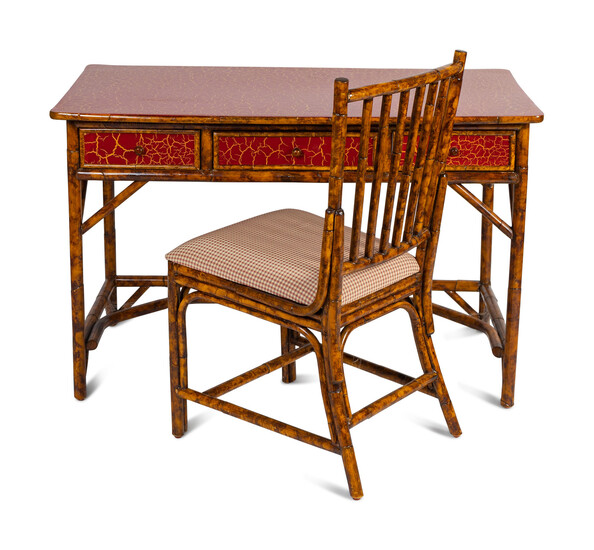 A Victorian Style Bamboo Writing Desk