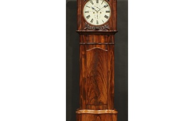 A Victorian mahogany longcase clock, 35cm circular dial insc...