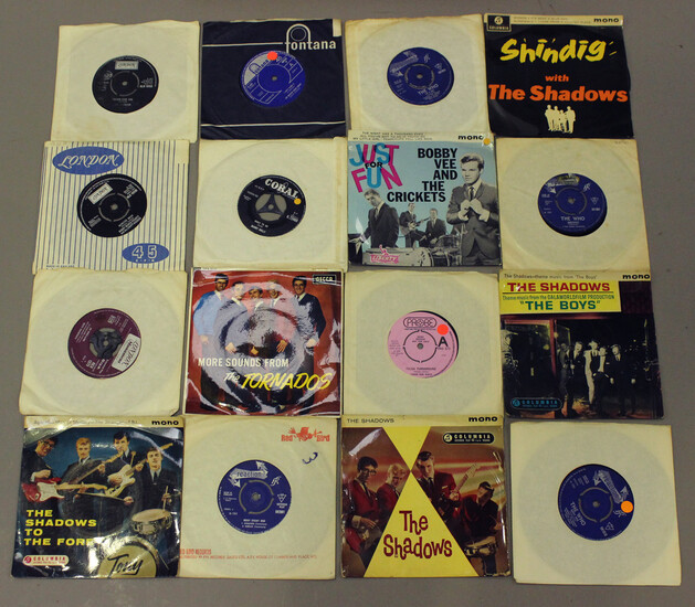 A collection of approximately one hundred and fifty 7-inch records, mostly 1960s, including singles