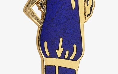 A continental 18ct gold brooch
