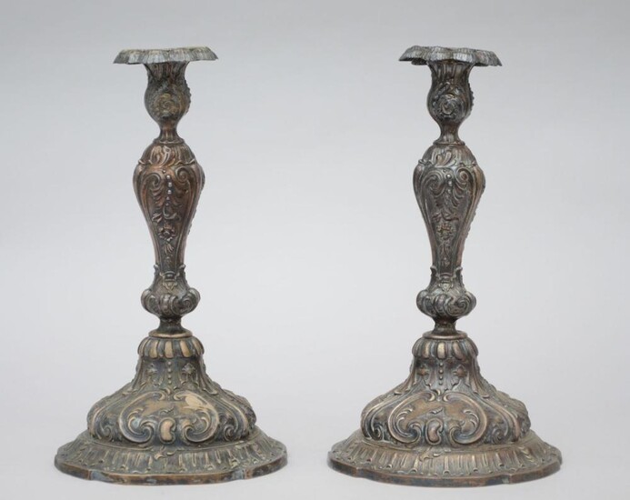 A pair of silver Louis-Philippe candlesticks (31cm)