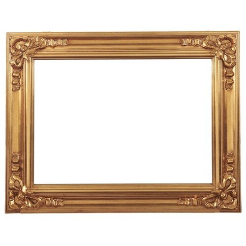 A reproduction giltwood overmantel mirror, in Regency style,...