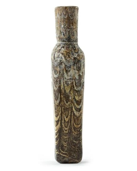 AN EARLY ISLAMIC GLASS BOTTLE EGYPT OR SYRIA, 7TH-8TH CENTURY