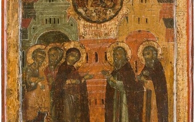 AN ICON SHOWING THE APPEARANCE OF THE MOTHER OF GOD TO