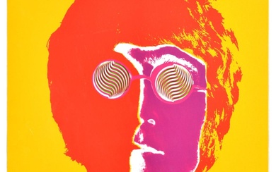 Advertising Poster Beatles John Lennon Avedon. Original vintage music...