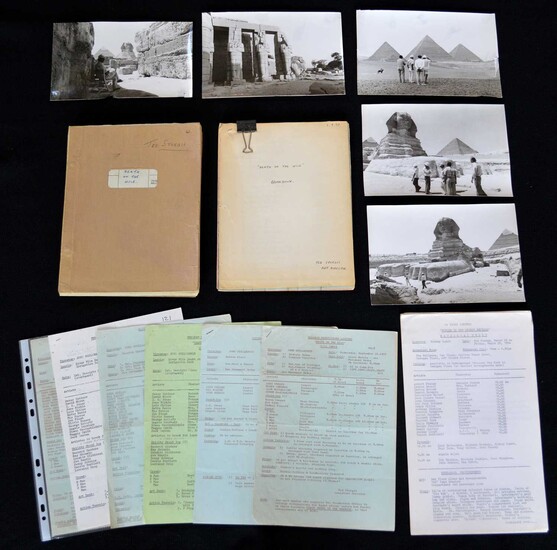 Agatha Christie film memorabilia relating to 'Death on the Nile' 1978 and 'Murder on the Orient Express' 1974 Included is a second draft script of 'Death on the Nile'
