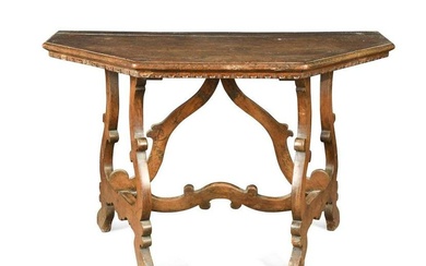 An Italian walnut side table, 18th century