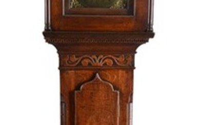 An oak thirty-hour longcase clock