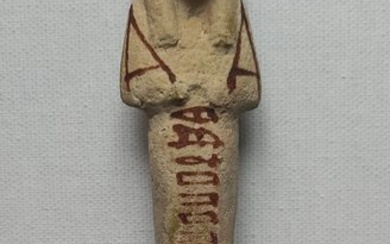 Ancient Egypt, Third Intermediate Period Faience Shabti - 9 cm