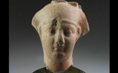 Ancient Egyptian Ceramic Egyptian head - 6×5×6 cm - (1)