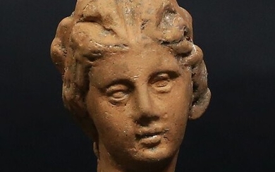 Ancient Greek, Hellenistic Terracotta Head of a Woman - 50×0×0 mm