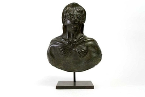 Ancient Roman Bronze Bust of Herakles Ca.1st to 3rd Century AD.