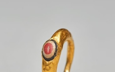 Ancient Roman Gold RING WITH WHEAT SPIKE - (1)