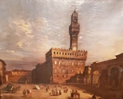 Anonymous - Florence, Piazza della Signoriaand and ThePalazzo Vecchio, "Old Palace"