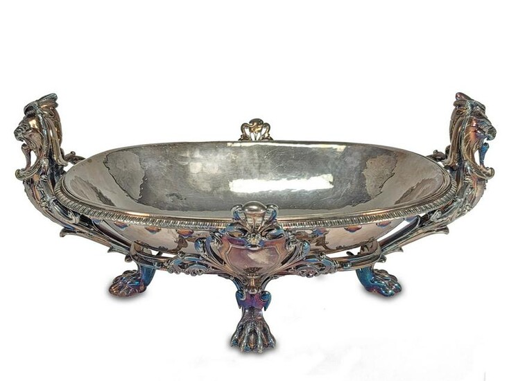 Antique French Christofle oval centerpiece