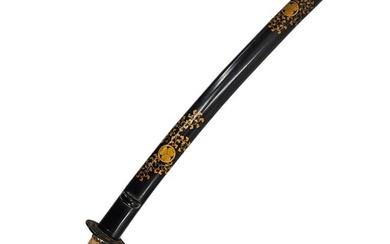 Antique Japanese Ornately Decorated Kodachi W/ Rayskin Handle