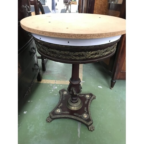 Antique Victorian Highly Ornate Circular Table Base (77 H. x...