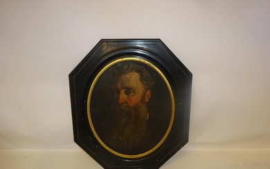 Antique oil painting, Portrait of a Gentleman with beard in ...
