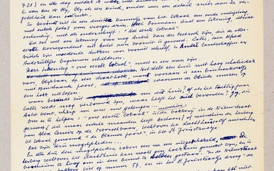BOON, Louis Paul "Rode Leeuw". Woensdag [29 juni 1966] Handschrift, 4to: 1 p. "Ik zou...
